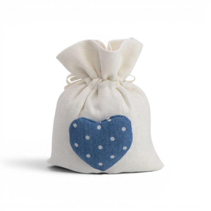 SACCHETTO CCUORE JEANS POIS